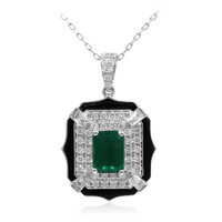 14K AAA Zambian Emerald Gold Necklace (CIRARI)