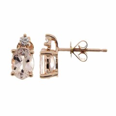 14K AAA Morganite Gold Earrings (CIRARI)