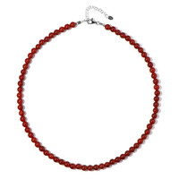 Red Onyx Silver Necklace
