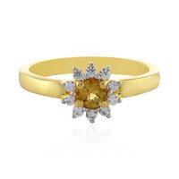 Yellow Tourmaline Silver Ring