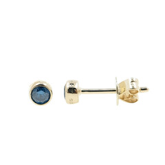 9K SI2 Blue Diamond Gold Earrings (de Melo)