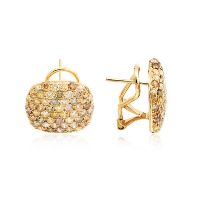 14K SI2 Fancy Diamond Gold Earrings (CIRARI)