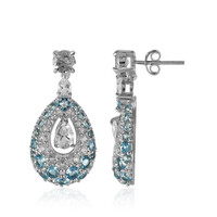 White Topaz Silver Earrings