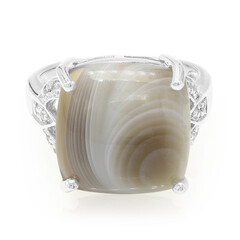 Botswana Agate Silver Ring