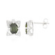 Russian Diopside Silver Earrings