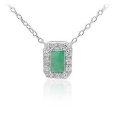 Emerald Silver Necklace