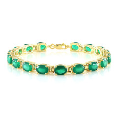 Green Onyx Silver Bracelet