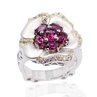 Rhodolite Silver Ring (Dallas Prince Designs)