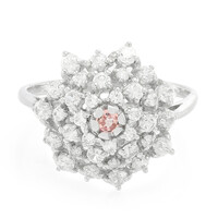 Padparadscha Sapphire Silver Ring