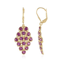 Rhodolite Silver Earrings