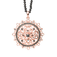 Black Diamond Silver Necklace