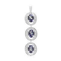 Blueberry Quartz Silver Pendant