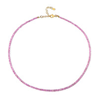 Ceylon Pink Sapphire Silver Necklace