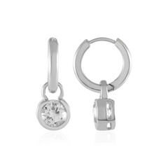 White Topaz Silver Earrings
