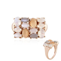 Peach Moonstone Silver Ring (KM by Juwelo)