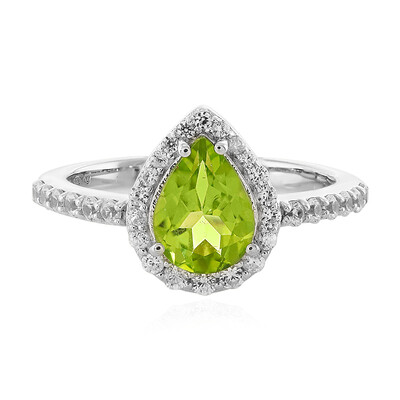 Jilin Peridot Silver Ring