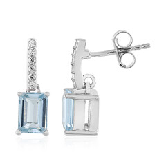 Aquamarine Silver Earrings