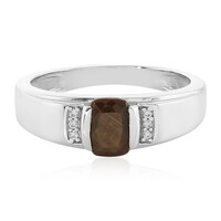 Chocolate Sapphire Silver Ring