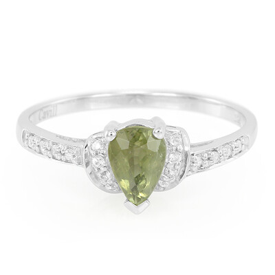 Cuprian Tourmaline Silver Ring