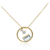 14K AAA Brazilian Aquamarine Gold Necklace (CIRARI)
