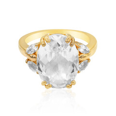 White Quartz Silver Ring