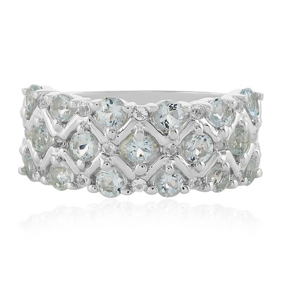 Aquamarine Silver Ring
