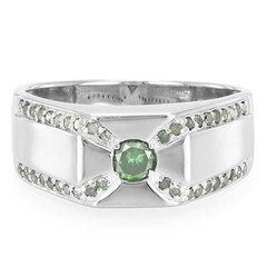 Fancy Diamond Silver Ring