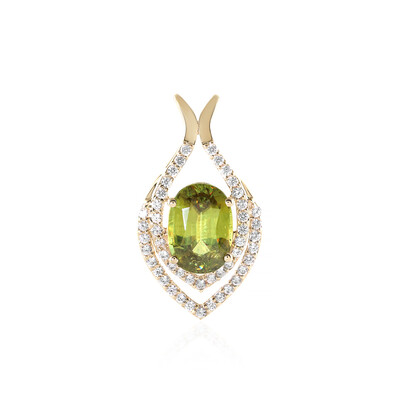 9K Sphene Gold Pendant