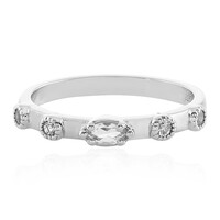 White Topaz Silver Ring