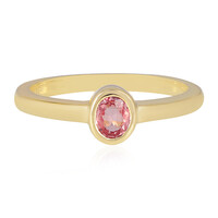 9K Padparadscha Sapphire Gold Ring