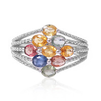 Fancy Sapphire Silver Ring