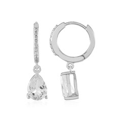 White Topaz Silver Earrings