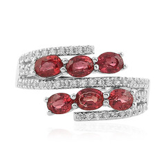 Sunset Sapphire Silver Ring