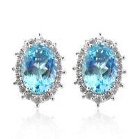 Sky Blue Topaz Silver Earrings (Dallas Prince Designs)