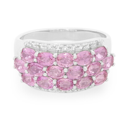 Ceylon Pink Sapphire Silver Ring