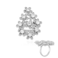 White Topaz Silver Ring