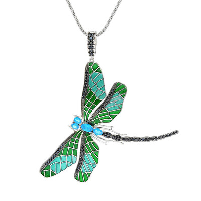Neon Apatite Silver Necklace (Dallas Prince Designs)