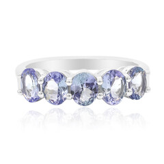 Unheated Tanzanite Silver Ring