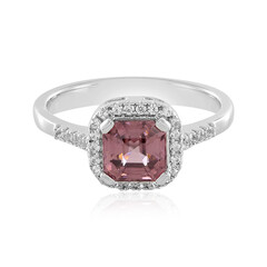 Pink Zircon Silver Ring