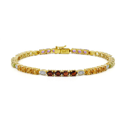 Mozambique Garnet Silver Bracelet