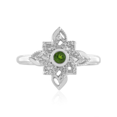 Russian Diopside Silver Ring