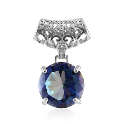 Mystic Blue Quartz Silver Pendant (MONOSONO COLLECTION)