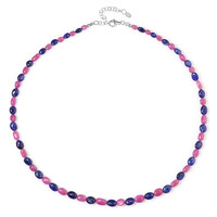 Madagascar Pink Sapphire Silver Necklace