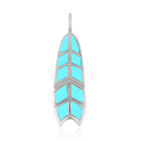 Kingman Turquoise Silver Pendant (Anne Bever)