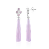 9K Lavender Chalcedony Gold Earrings (KM by Juwelo)