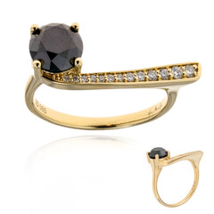 14K Black Diamond Gold Ring (de Melo)