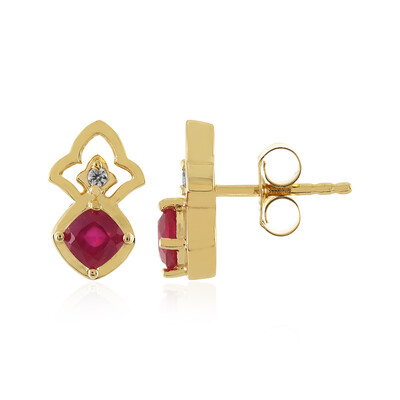 Madagascar Ruby Silver Earrings