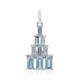 Swiss Blue Topaz Silver Pendant (Remy Rotenier)