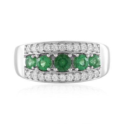 Green apatite Silver Ring