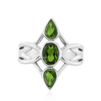 Russian Diopside Silver Ring